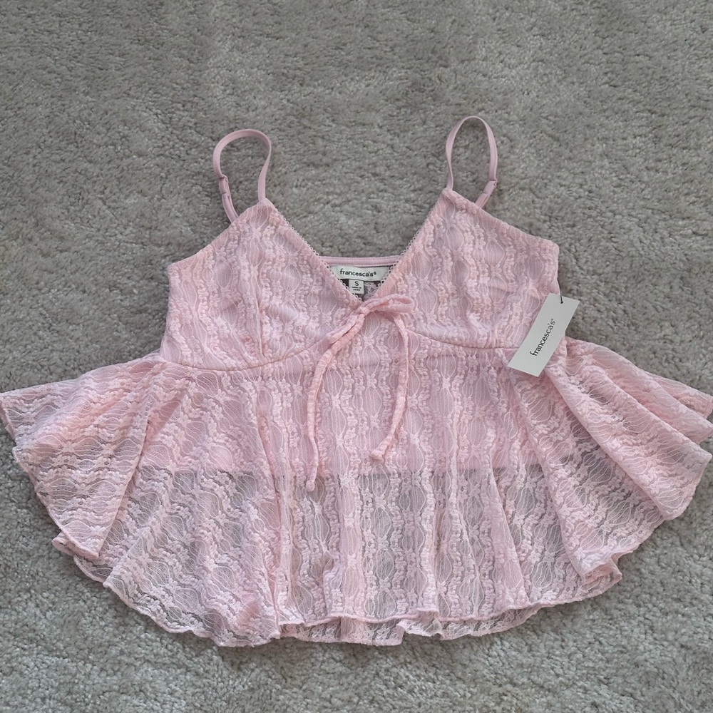 Francesca's - Christy Front Tie Sleeveless Blouse